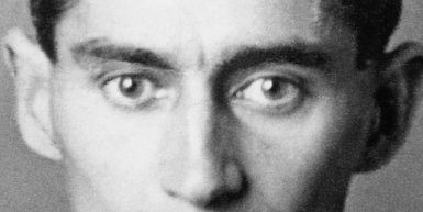 schwarz/weiß-Fotografie von Franz Kafka, Augenpartie
