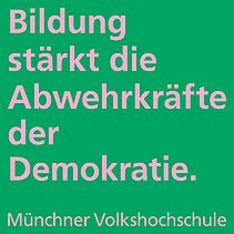 Spruch "Bildung stärkt die Abwehrkräfte der Demokratie."