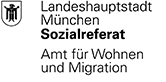 Logo "Landeshauptstadt München – Sozialreferat – Amt für Wohnen und Migration"